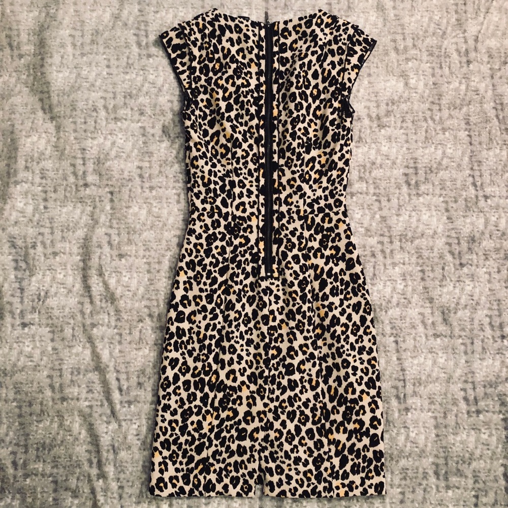 H&M Leopard Print Pencil Dress Size 2 - Picture 7 of 8
